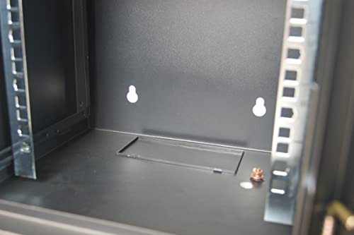 37483 - Caja de Red (10 Pulgadas, 6U, Montaje en Pared, bahía de elaboración, 310 x 300 x 350 mm, con Puerta de Cristal con Cerradura, Color Negro
