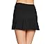 Cityoung Women's Golf Pleated Flat Skort with Pockets XL,Black-a