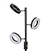 SUNLLIPE 3 Light Floor Lamp, Tree Floor Lamp Adjustable, 60 Inch 21W Modern Sturdy Standing Lamp Uplight for Living Room, Bedroom and Office-Jet Black