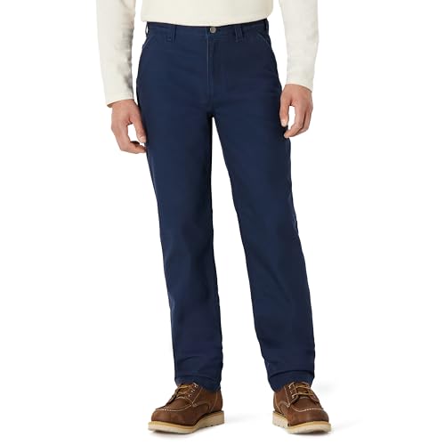 Amazon Basics Men's Relaxed Fit Duck Utility Workwear Pants, Navy, 42W x 32L