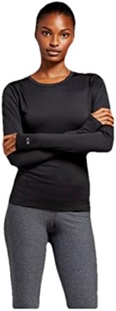 Women's Lightweight Thermal Long Sleeve Crew Top,Champion - Black XL,Warmest