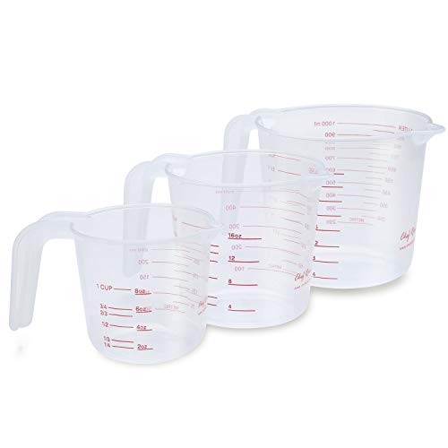 Home Value 3-Cup Plastic Measuring Cup (MEASURINGCUPPC03) by HV - Thumbnail 2