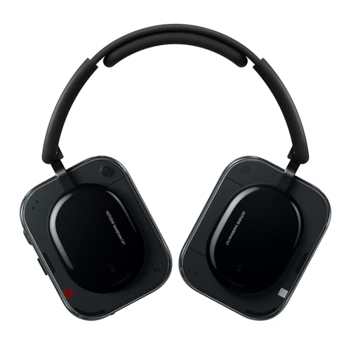 Nothing Headphone (a) Kabellose Over-Ear Kopfhörer mit ANC, bis zu 135h Akkulaufzeit, Hi-Res, LDAC, Anpassbare taktile Steuerung – Schwarz