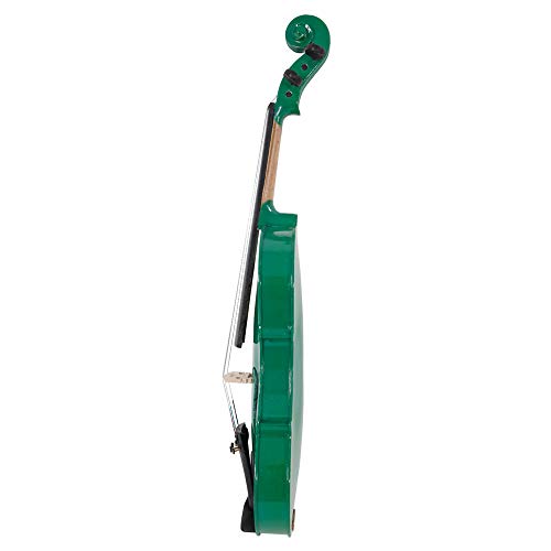 LAGRIMA 4/4 Beginner Kid Violin, Handcrafted Acoustic Violin Beginner Kit, Case, Bow and Rosin, Green