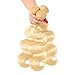 YISEA 613 Honey Blonde Bundles with Closure 12A Body Wave Human Hair Blonde Bundles with Lace Closure 100% Virgin Hair 4×4 Lace Closure and Bundles (14 16 18+12, 613#)