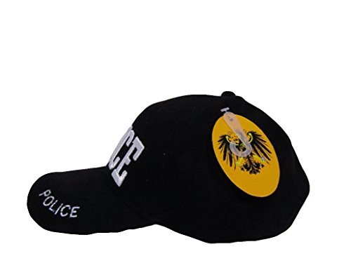 Black and White Police Law Enforcement Baseball Hat Cap