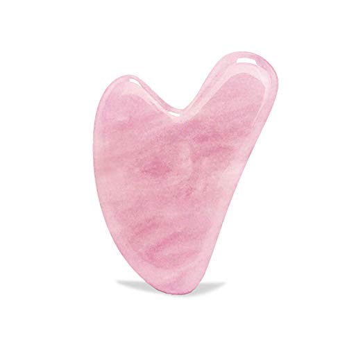 Gua Sha Rose Quartz & Jade Stone 2 in 1 Tools by Charmlily - Natural Scraping Massage Set for Face & Body, Guasha Board Deep Tissue Muscle Scraper for SPA Acupuncture Therapy Trigger Point Treatment - Thumbnail 2