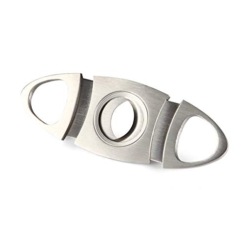 Cigar Cutter Stainless Steel Guillotine Double Cut Blade Gifts for Men
