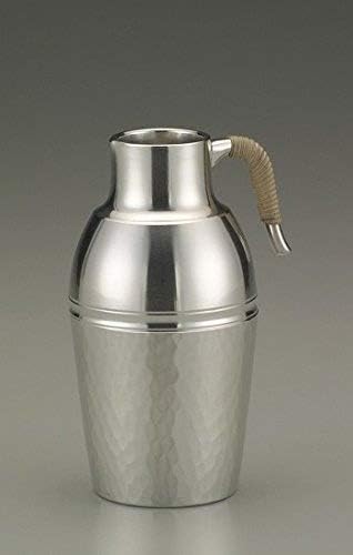Osaka Naniwa Suzuki,Japanese Pure Tin Sake Serving Bottle, 11-7:Chirori TSUCHIME 170ml