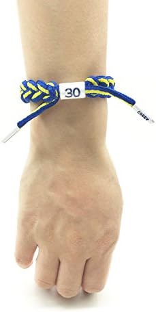 TimeLogo Basketball Bracelet Shoelace Sports Gift NBA Team Wristband-hand-knitted adjustable bracelet (Blue)