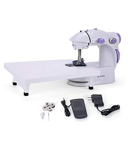 FAB Innovations Mini Electric 5 in 1 Plastic Sewing Machine with Table and LED Light (Multicolour)