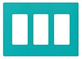Lutron SC-3-TQ Claro Three-gang Wallplate Turquoise