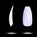 ECBASKET 500pcs Coffin Nails Long Ballerina Fake Nails 10 Sizes Full Coverage Acrylic False Nail Tips for Nail Salons or DIY Nail Art at Home (White)