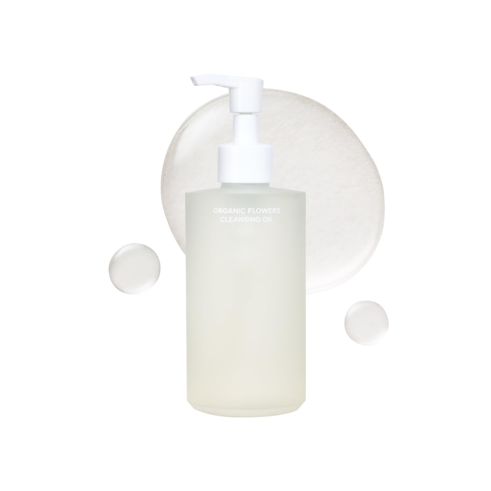 Whamisa Organic Flowers Cleansing Oil – Postbiotic-Rich Makeup Remover, Deep Cleansing & Pore Care, Fermented Formula with Easy Rinse-Off (260ml)