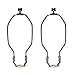 I Like That Lamp Complete Lamp Harp Set (2 Pack) - Silver 10