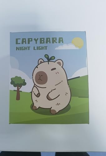UNEEDE Capybara Night Light, Cute Animal Silicone Nursery Night Light Rechargeable Table Lamp Bedside Lamp with Touch Sensor for Bedrooms, Living Room Squish Capybara Stuff Gifts