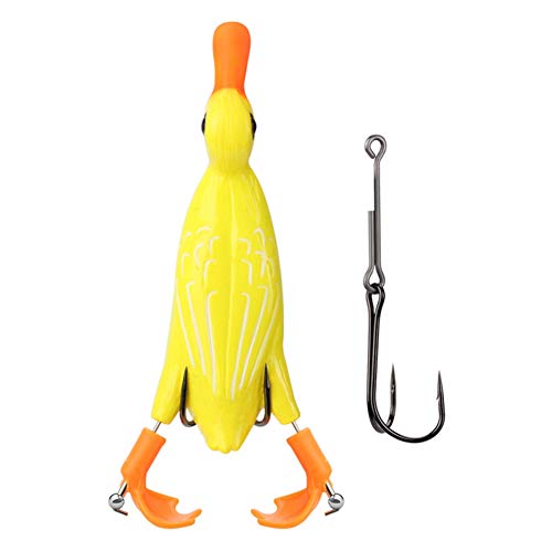 Fuyamp 1 x Angelköder, 3D-Ente, Crankbait Tackle Swimbait Köder mit Haken, künstliche Angelköder. – Bild 5