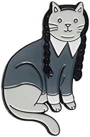 Wednesday Addams Brooch Enamel Cat Brooch Pin