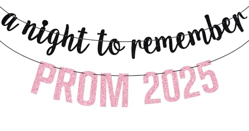 Pink Glitter Prom 2025 Banner – Graduation Party Decor, Class Of 2025, Congrats Sign - View #9