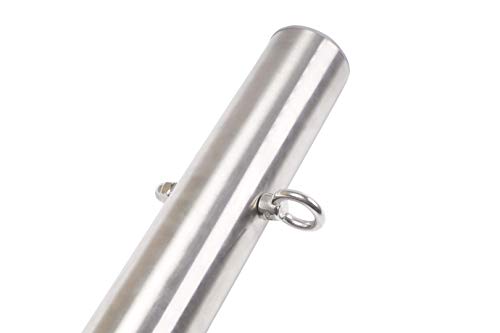 Toldoro® Hängematten Mast Edelstahl Rostfrei & Wetterfest Ø70x3mm mit Öse - Länge 1,85m - Geeignet als Hängematten Aufhängung im Garten/Befestigung Hängematte – Bild 4