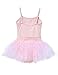MdnMd Girls' Glitter Camisole Tutu Leotard
