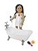 18 Inch Doll Bathtub with Shower Made by Sophia's, Fits American Girl Doll Furniture, Plush Animals & More! 18 Inch Doll Furniture Bathtub