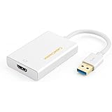 USB to HDMI (Display Link Chipset), CableCreation SuperSpeed USB 3.0 to HDMI Adapter for Windows, Mac and More,Most Compatible Resolution for USB to Display, White