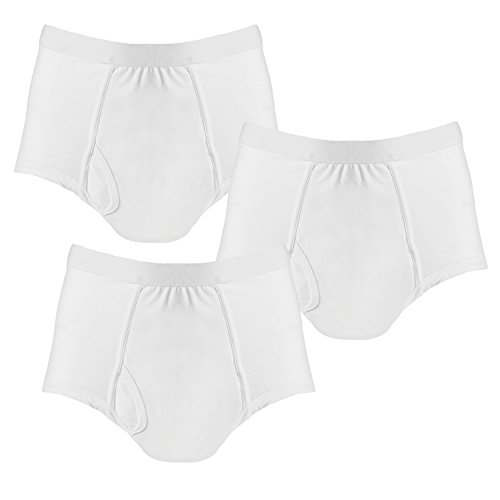 Men's Adult Incontinence Briefs - 20 Oz. Pad - 3 Pack - XL - White - Thumbnail 2