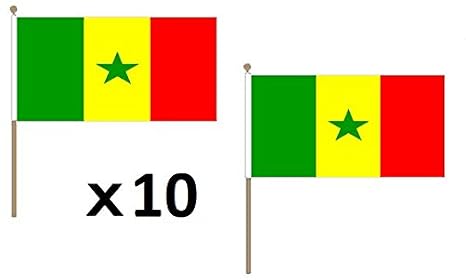 Amazoncom Az Flag Senegal Flag 12 X 18 Wood Stick