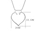 S925 Sterling Silver Jewelry Open Heart Pendant Ring Holder Necklace Wedding Engagement Anniversary Infinity Love Gift for Her, Wife, Girlfriend, Fiancee