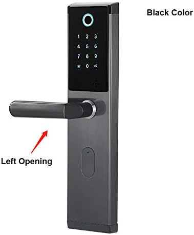 WHQ Smart Biometric Fingerprint Lock with Digital Password RFID Card Key Electronic Smart Fingerprint Door Lock,Blackleft
