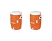 Igloo 5-Gallon Heavy-Duty Beverage Cooler, Orange - 2-Pack