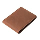 Polare Men's RFID Blocking Vintage Italian Genuine Leather Slim Bifold Wallet Handmade