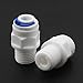 Equal PT 1/4 (12mm / 6.5mm) Straight Push Fit Tube Union Connect Fittings + 5 Lock Clips RO Reverse Osmosis Pack of 5