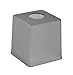 mDesign Plastic Square Facial Tissue Box Cover Holder for Bathroom Vanity Countertops, Bedroom Dressers, Night Stands, Desks and Tables - 2 Pack - Charcoal Gray