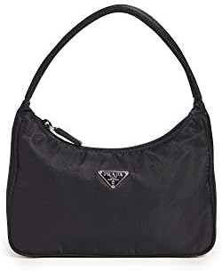 Prada Chain Shoulder Bag, Tessuto Nylon - Black - One Size