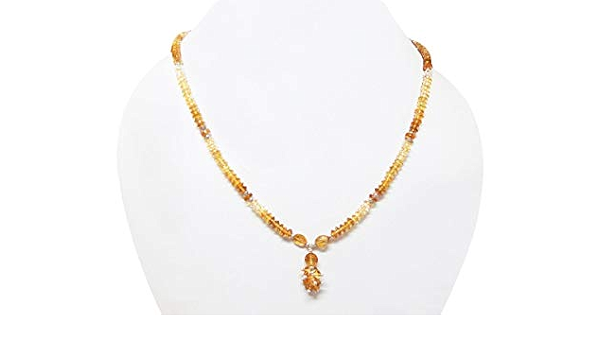 Natural Yellow Citrine Beads Necklace 