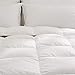 puredown Lightweight White Feather Comforter King Size Ultra Soft Thin Light Warmth Box Stitched Duvet Insert for Warmer Climates/Sleeper