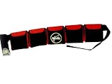 SCUBA DIVING POCKET WEIGHT BELTS (Red, Medium 5 pocket)