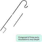 Dproptel 4 Pack Adjustable Shepherd Crook Hooks 120cm Garden Stake view 5