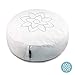 Mindful & Modern Large Meditation Cushion for Zafu Yoga - Meditation Pillow for Sitting on the Floor - Buckwheat Hull Filled Yoga Cushion with Removable, Washable 100% Cotton Cover and Carry Handle