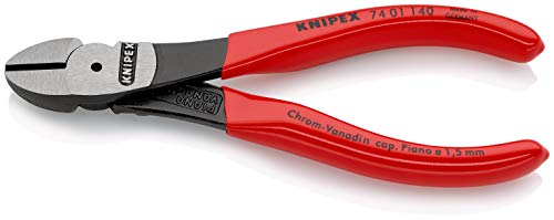 Knipex Kraft-Seitenschneider schwarz atramentiert, mit Kunststoff überzogen 140 mm 74 01 140