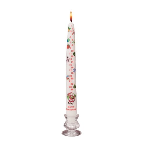 Celebration Candles Countdown Christmas Advent Candle with Candle Holder