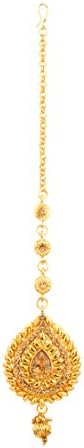 Bling N Beads Gold Plated Metal Maang Tikka for Women