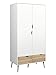 Tvilum Diana 2 Drawer and and 2 Door Wardrobe, White/Oak Structure