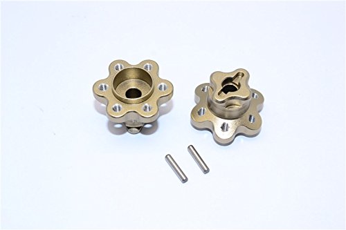 Axial Yeti (AX90026) & Yeti SCORE (AX90050, AX90068) Upgrade Parts Aluminum 2.2 Wheel Hub Adapters (14mm Thickness) Economy Version - 1Pr Set Titanium