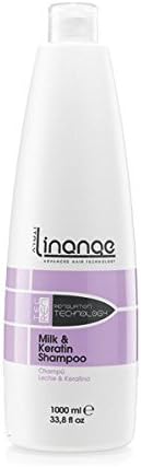 Linange Milk and Keratin Shampoo 1000ml; Clarifying, Moisturizing, Cleansing, Nourishing, Hair Care Product; Hair Shampoo for Men and Women –for Dry, Frizzy, Medium, Damaged, and Healthy Hair
