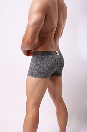 KAMUON Men's Sexy Separate Pouch Boxer Brief Underwear Sheath Prevent Friction (US M = Asian Tag L : Waist 32"-34", 5 Pack-Mix Colors)