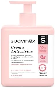 , Crema Antiestrías Embarazo, Previene las Estrías, Potencia la Elasticidad, Calma el Picor, Apta para Pieles Sensibles, Aroma Suave, 92% Ingredientes de Origen Natural, con Difusor, 500 ml