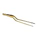 O'Creme 8 Inch Gold-Colored-Exterior Stainless Steel Precision Kitchen Culinary Offset Tweezer Tongs